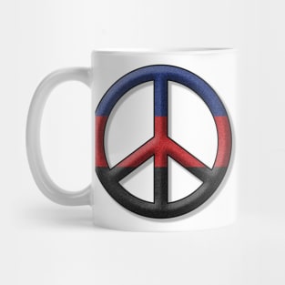 Peace Sign design in Polyamory pride flag colors Mug